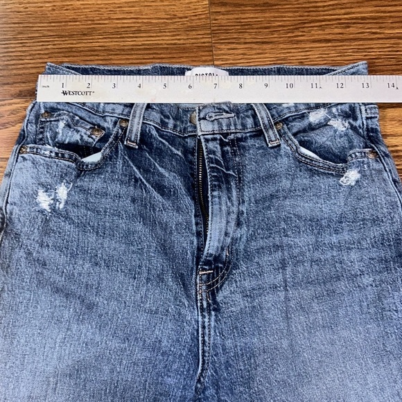 Pistola: Cassie Super‎ High Rise Straight Crop Era Vintage Sz 27 distress skinny - Picture 7 of 11